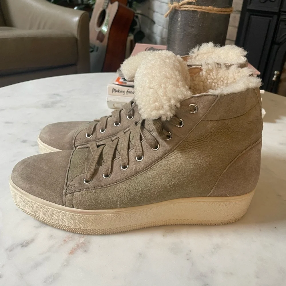 Vince Camuto Sherpa High Top Bootie Sneaker